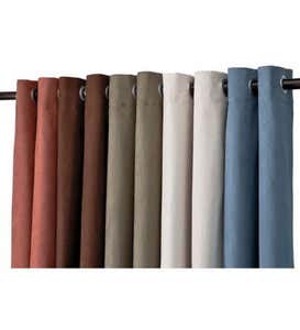 95”L Microsuede Grommet Top Curtain Pairs - Chocolate