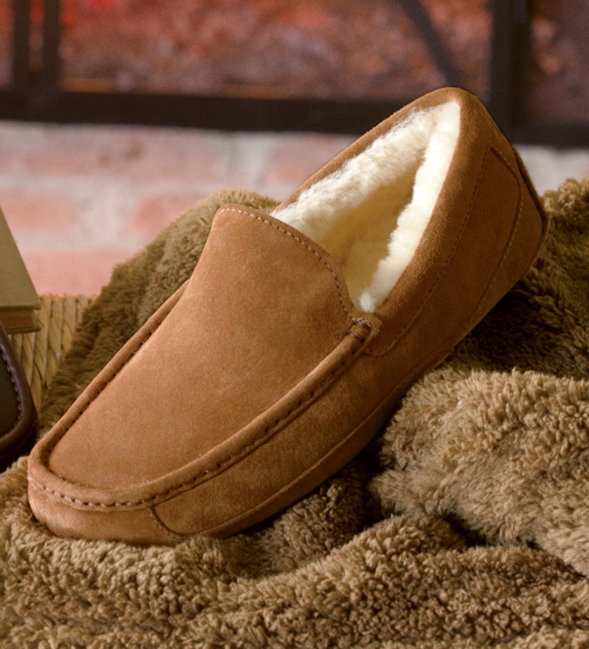 Sale! UGG® Australia Men's Leather Ascot Slippers