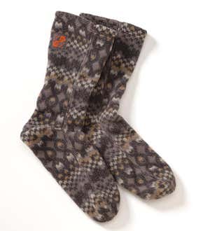 Acorn® Fleece Socks For Men and Women - Chocolate Dots - X-Small