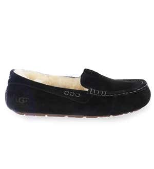 UGG Ansley Moccasin Slippers - Black - Size 7