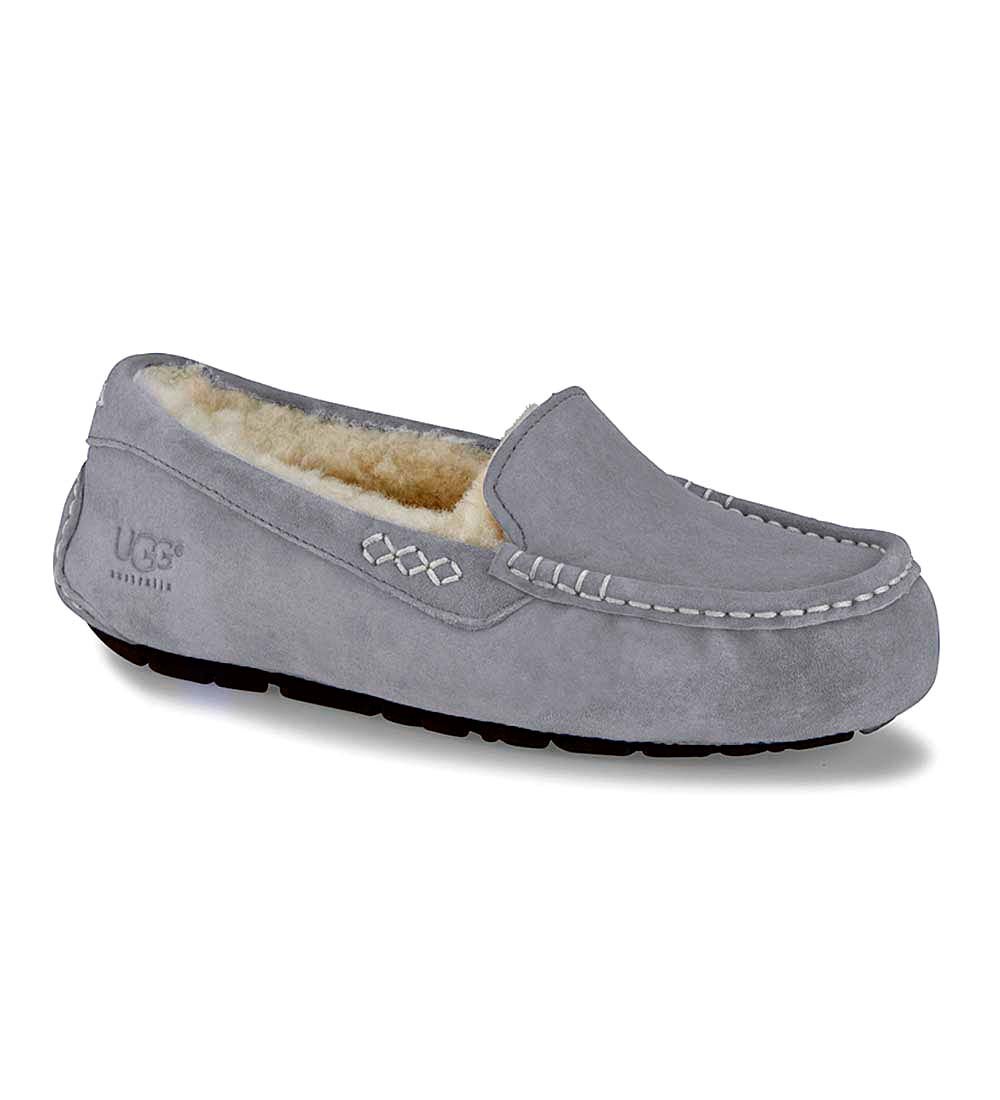 UGG Ansley Moccasin Slippers - Light Gray - Size 9