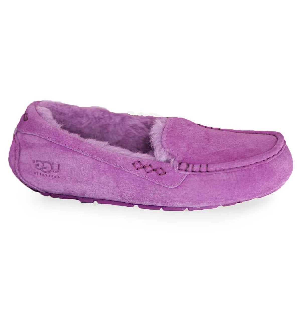 UGG Ansley Moccasin Slippers - Crazy Plum - Size 7