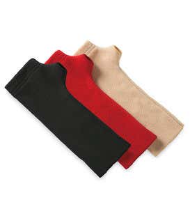 10-1/2”L Polyfleece Fingerless Gloves For Women - Red
