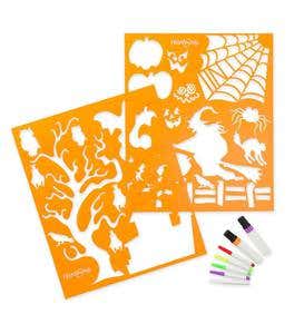 ChalkScapes Halloween Stencils And Window Chalk Markers