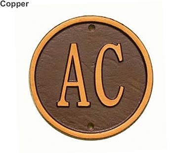 Pineapple Lawn Personalized Address Plaque - Antique Copper