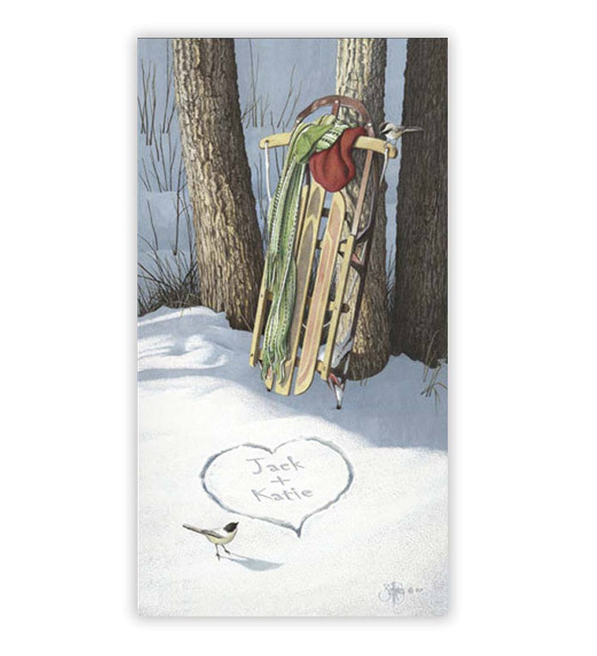 Unframed Cold Days & Warm Hearts Personalized Print