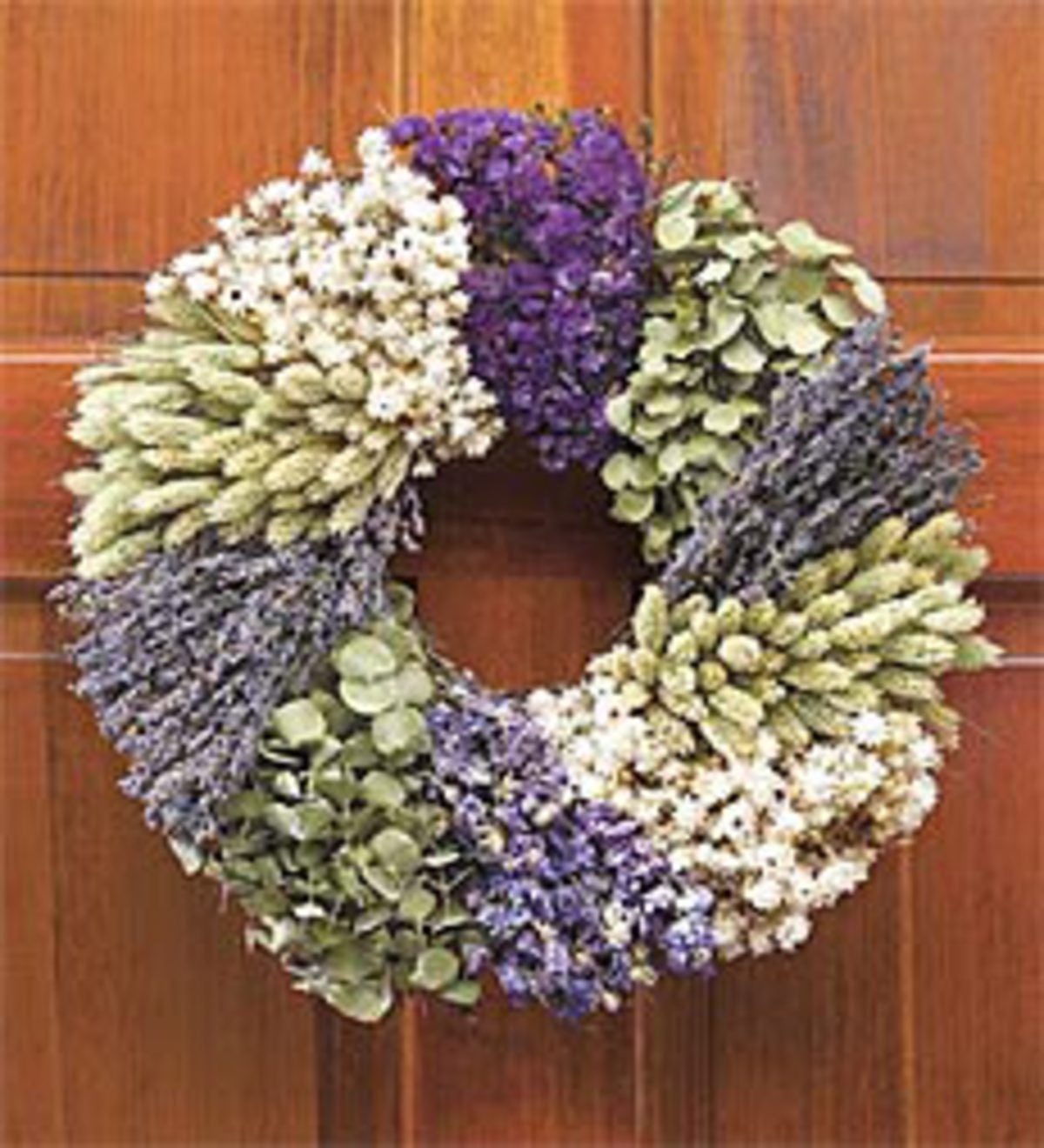 Lavender Patchwork Wreath, 16"dia.