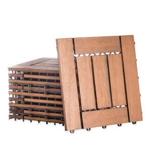 12" sq. Eucalyptus Wood Tiles, Box of 12