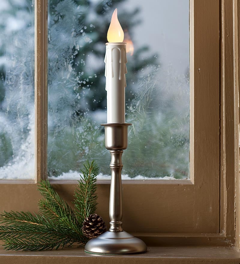 Battery-Operated Cordless Classic Candle With Auto Timer