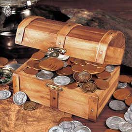 Treasure Chest Of 51 Historic Coins