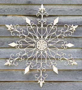 Distressed Iron Snowflake Decoration