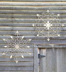 Distressed Iron Snowflake Decoration