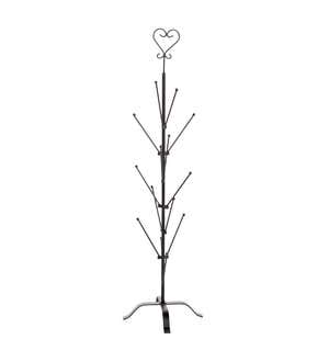 Decorative Mitten Tree With Heart Finial And Optional Interchangeable Seasonal Finials