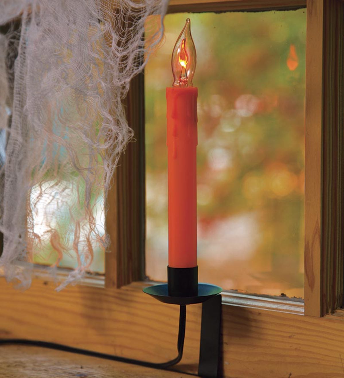 Single Halloween Window Candle