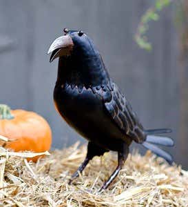 Decorative Metal Halloween Raven