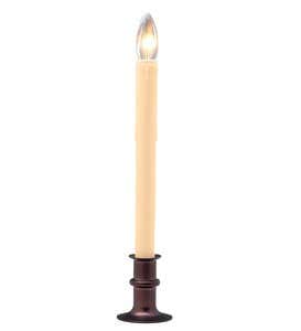 Adjustable Height Window Candle With Outward-Facing LED Bulb