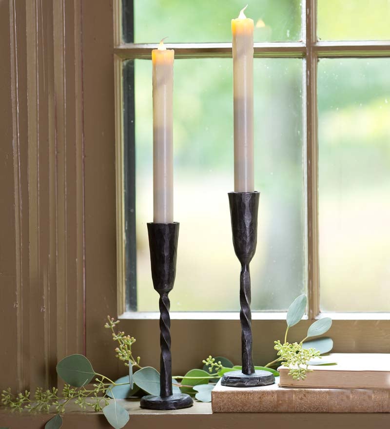 Battery Operated LED Window Candles with Timer