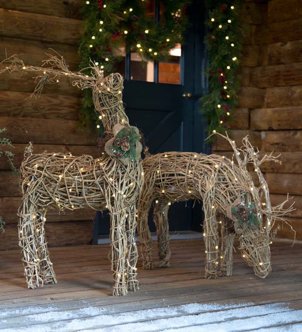 Lighted Rattan Reindeer