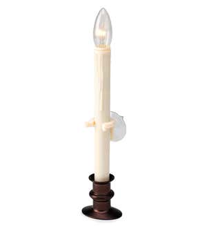 Suction Cup Window Candles with Timer and Remote, Set of 2