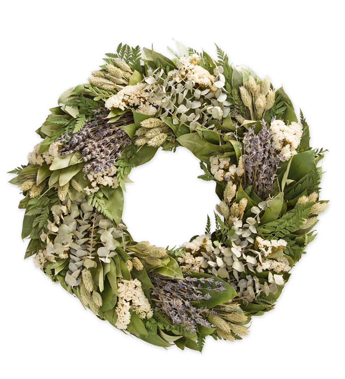 Fern and Lavender Wreath, 18"dia.
