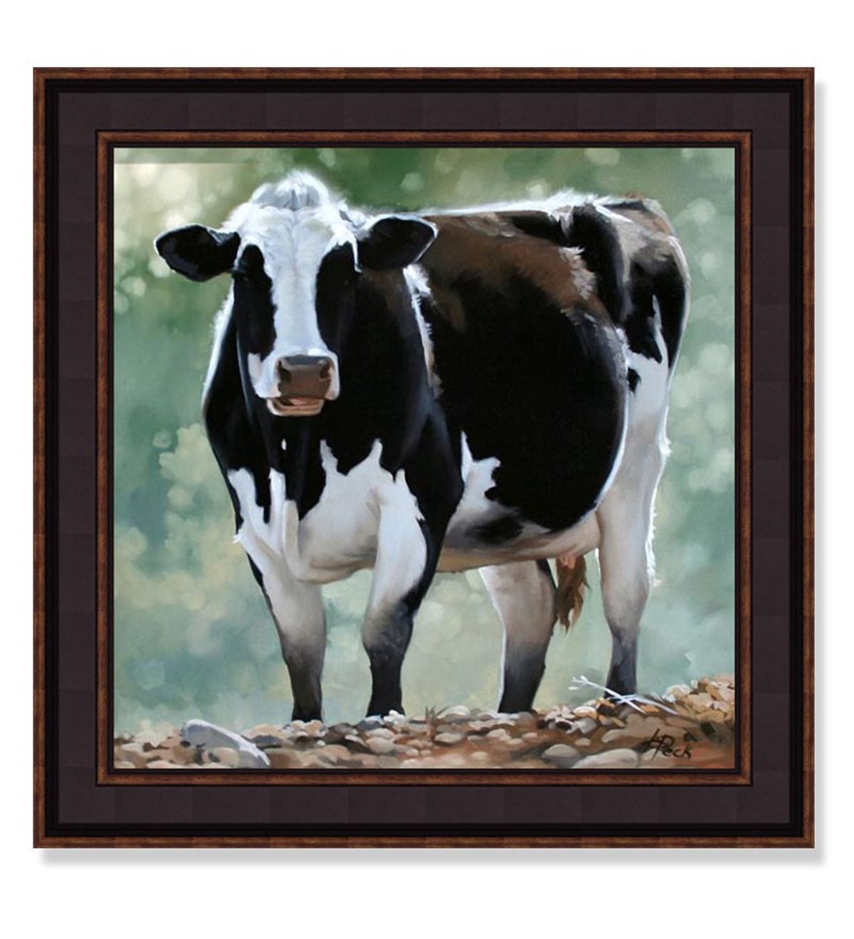 USA-Made Cow Framed Print By Leslie Peck