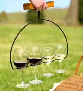 Wine Flight Wine Glass Holder And Server