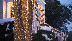 White LED String Lights with Auto-Timer, 12'10"L with 48 lights