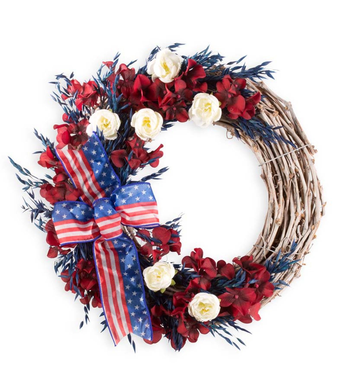 Americana Wreath With Ribbon