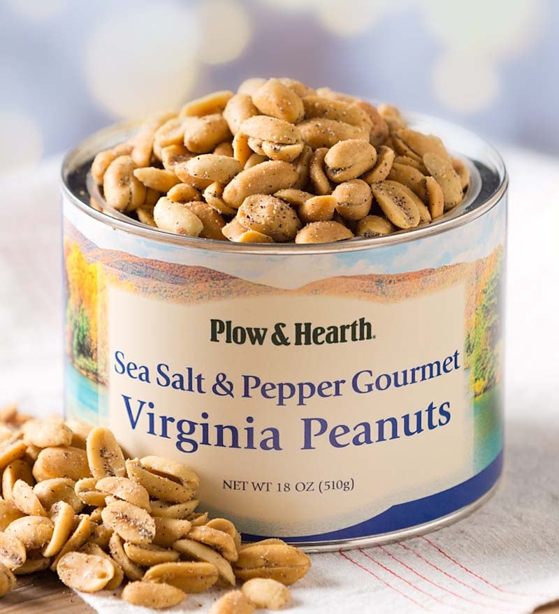 Sea Salt and Pepper Virginia Peanuts, 18 oz. Resealable Tin