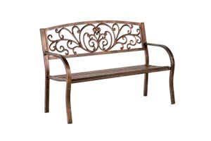 Blooming Garden Metal Bench