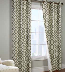 95"L Thermalogic™ Trellis Grommet-Top Insulated Curtains