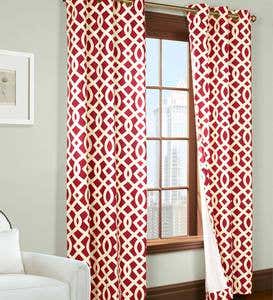 95"L Thermalogic™ Trellis Grommet-Top Insulated Curtains