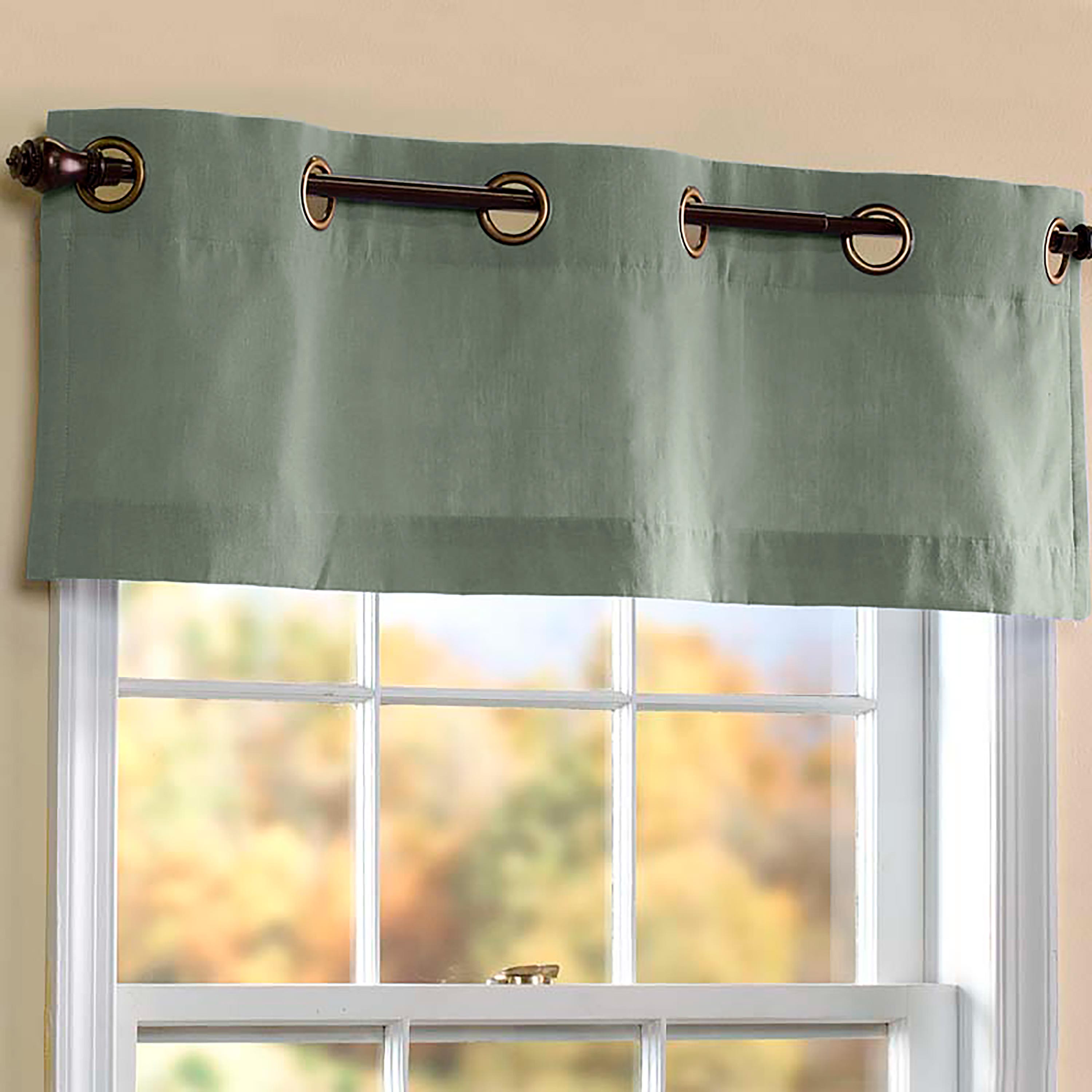 Homespun Grommet-Top Curtain Valance, 40"W x 14"L