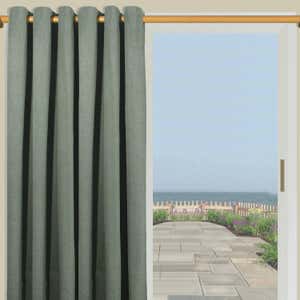 Homespun Double-Wide Grommet Top Patio Panel with Wand, 84"L x 80"W