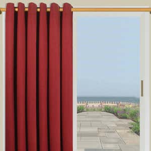 Homespun Double-Wide Grommet Top Patio Panel with Wand, 84"L x 80"W