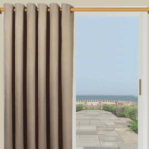 Homespun Double-Wide Grommet Top Patio Panel with Wand, 84"L x 80"W