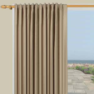 Homespun Double-Wide Rod Pocket Patio Panel with Wand, 84"L x 80"W