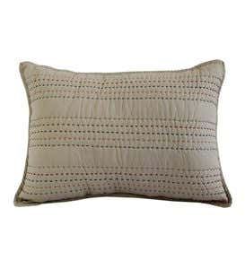 Ashton Cotton Embroidered Oblong Pillow