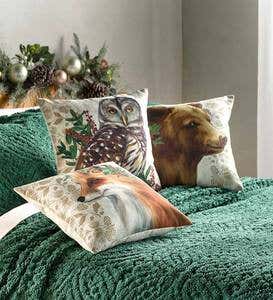 Woodland Animal Throw Pillow