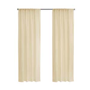 63"L ThermaSheer™ Insulating Rod-Pocket Semi-Sheer Window Curtain Panel