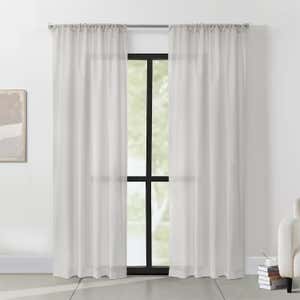 84"L ThermaSheer™ Insulating Rod-Pocket Semi-Sheer Window Curtain Panel