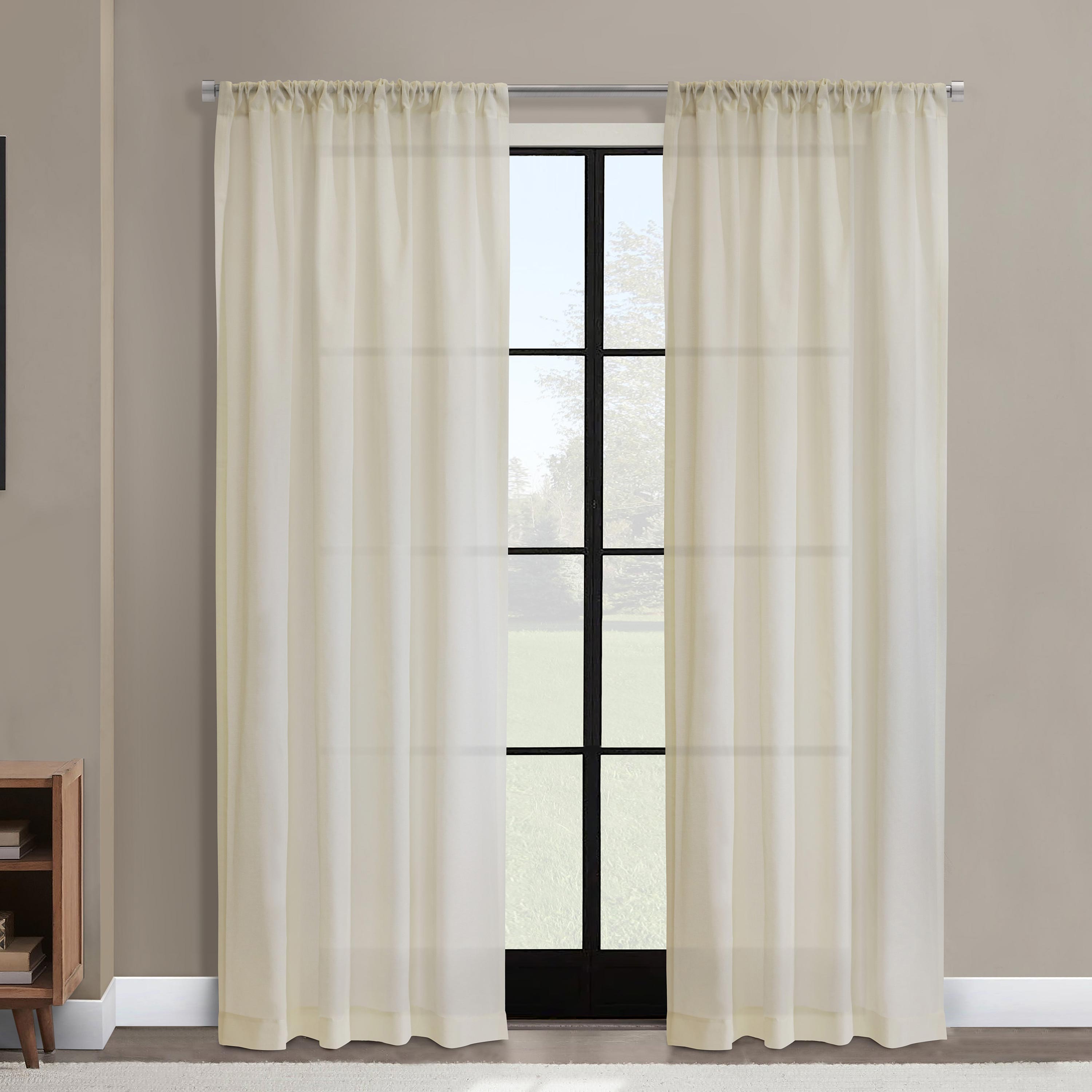84"L ThermaSheer™ Insulating Rod-Pocket Semi-Sheer Window Curtain Panel