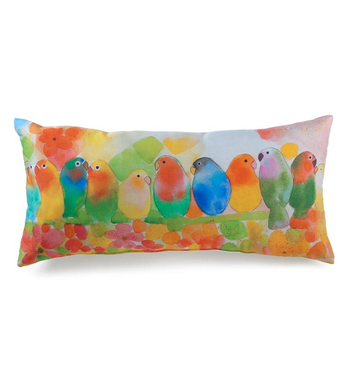 Tropical Birds Photo-Printed Throw Pillow