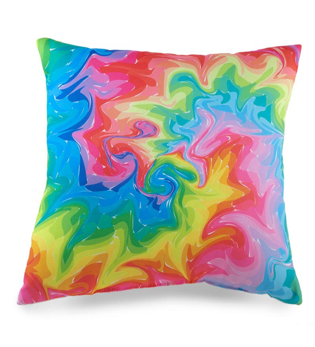 Colorful Swirl Photo-Printed Throw Pillow