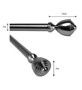 Cambridge Adjustable Curtain Rod Sets With Urn Finials