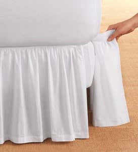 King Gathered Detachable Bed Skirt, 14"Drop