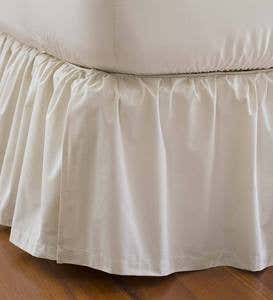 Full Gathered Detachable Bed Skirt, 14”Drop