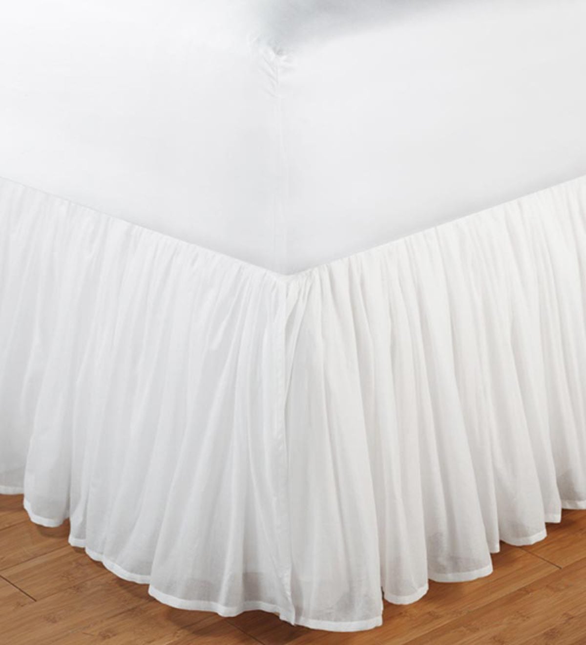 Queen Double Layered Cotton Voile Bed Skirt