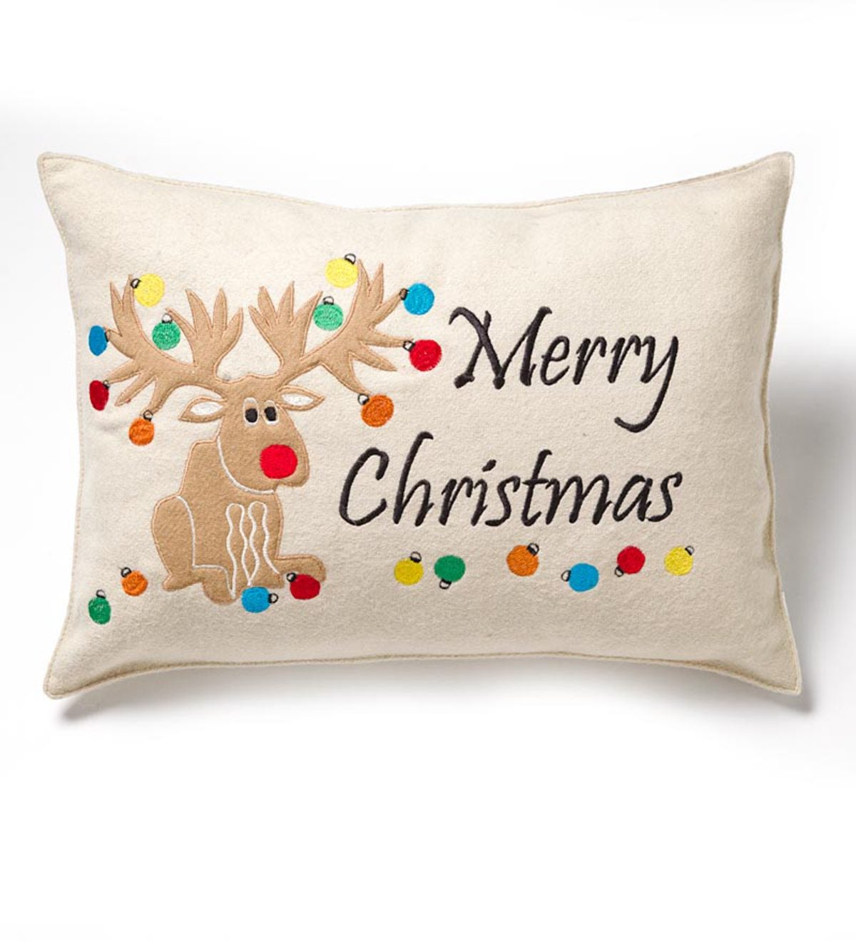 Lava Holiday Photo-Printed Moose Accent Pillow