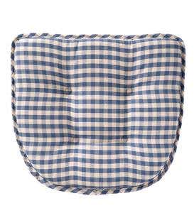 Non-Slip Gingham Chair Pad - Green